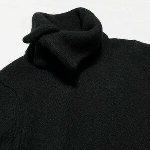 Yohji Yamamoto noir ヨージヤマモト ノワール アルパカ ウール 変形 タートルネック ニット セーター ブラック 黒 size2