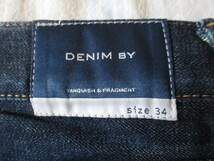 DENIM BY VANQUISH & FRAGMENT ヴァンキッシュ W34 テーパード オレンジロゴ 藤原ヒロシ_画像2