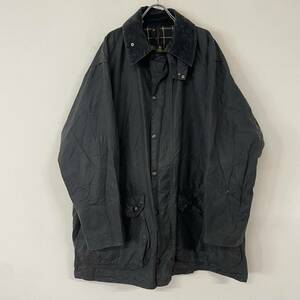 ビンテージ　Barbour　border　バブアー　裏地チェック　オイルドジャケット　コート　230822