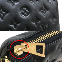 [未使用] ルイヴィトン クッサンPM M57790 2WAY ショルダーバッグ レザー モノグラム ノワール ブラック チェーン LOUIS VUITTON [中古]_画像9