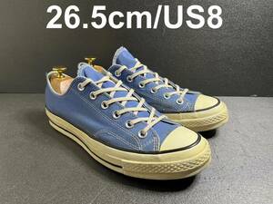 26.5㎝/US8 Converse Chuck 70 Ox 164929C コンバース チャックテイラー オールスター70オックス Blue Ivory ブルー