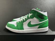 新品29cm/US11 NIKE AIR JORDAN 1 MID ナイキ エア ジョーダン 1 ミッド DQ8426-301 Lucky Green ラッキーグリーン_画像3