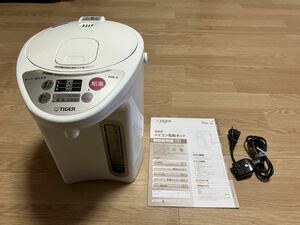 ★USED品 TIGER タイガー マイコン電気ポット PDK-G300 アーバンホワイト 3.0L 2010年製 動作確認済み