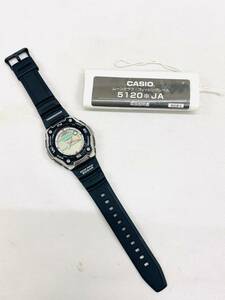 H475*1　CASIO　カシオ　AQW-101　スポーツギア　ムーングラフ　フィッシング　釣り　デジタル＆アナログ　クォーツ　メンズ 腕時計 取説付