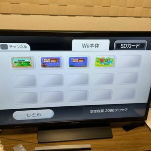 [1 jpy start expectation ] nintendo Wii body virtual console super fantasy Zone super Mario series etc. built-in soft 4ps.
