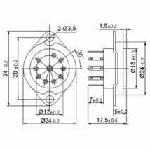 送料無料！ 真空管 ソケット ゴールド ９ピン 12ax7 12au7 8個セット カスタム アンプ ラジオ 制作_画像2