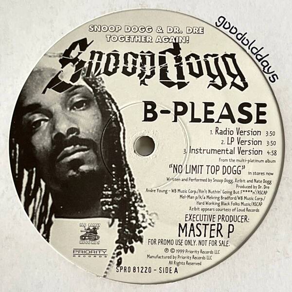 Snoop Dogg - B-Please (オリジナルプロモオンリー) (OG Promo Only)