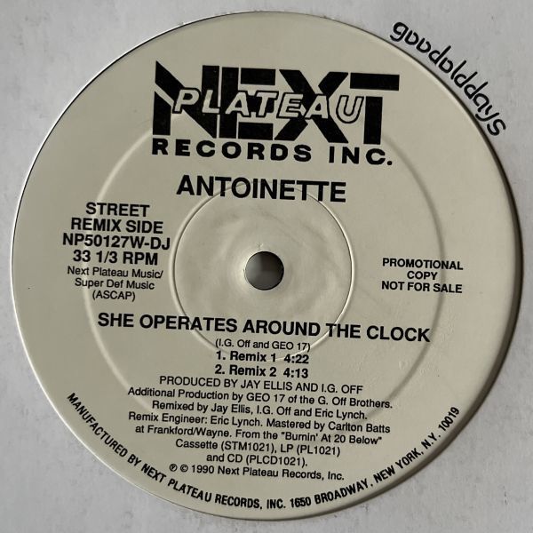 Antoinette - She Operates Around The Clock (Remix) (プロモオンリーリミックス) (Promo) USオリジナル) (レアミドル)
