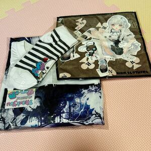 HALF SLEEVE WHITE CUTSEW【擬人化シエル】と靴下ハンドタオル