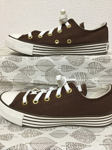 ◆美品 送料込 22.5 コンバース CONVERSE スニーカー 茶 03 1103