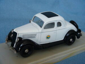  old REX Rex 1/43 limited goods 1935 year type Ford * type 48 coupe 2 door * America montana. highway Police car white / black fender * beautiful goods / box attaching 