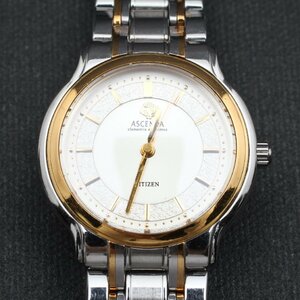 ◆稼働品◆美品◆ CITIZEN シチズン ASCENDA アセンダ 3337-C80185 18K　ベゼル 　クォーツ レディース　ボーイズ　腕時計　5061_0227