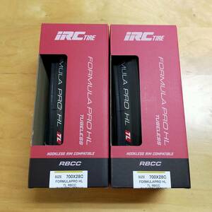 2本セット FORMULA PRO HL TUBELESS RBCC 28C IRC フォーミュラ　プロ　チューブレス　フックレスリム対応