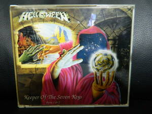 (48)　 HELLOWEEN　　/　 Keeper Of The Seven Keys Parts 1　 & 2　　日本盤　　２枚組　ジャケ、経年汚れあり