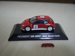 シーエムズ　1/64　ミニカー　プジョー206　WRC　ラリーカー　2003　モンテカルロ　　