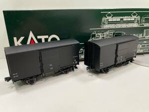 【B-12207】美品 KATO 1-812 国鉄 ワム90000形 有蓋車 2軸貨車 2両セット HOゲージ 鉄道模型 
