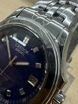 【E-404】SEIKO セイコー クレドール パシフィーク 8J82-6A00 ブルー文字盤 デイト メンズ 腕時計 クォーツ 不動品 ジャンク_画像8