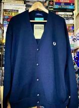 XL SSZ FRED PERRY カーディガン ネイビー　ほつれあり_画像1