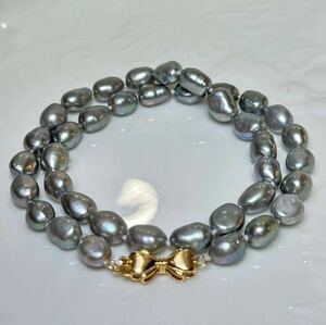 本真珠ネックレス7-8mm 40cm 天然パールネックレス　バロックパールPearl necklace jewelry