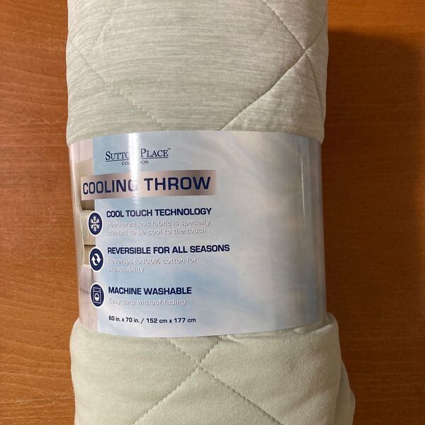 コストコ 接触冷感ブランケット 毛布 シングル グリーン