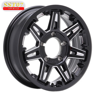 新品 4本価格 会社宛 送料無料 16×5.5J 139.7mm 5穴 ET+20 SHONE OFF ROAD SST07 CLEAR BLACK マシニング加工 ジムニー 車検対応 NO,SH227