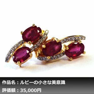 【1円新品】イケゾエガレ｜2.50ct 天然ピジョンブラッドルビー ダイヤモンド K14YG仕上ピアス｜作家モノ｜本物保証｜NGL鑑別対応