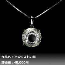 【1円新品】イケゾエガレ｜4.00ct 天然グリーンアメジスト（プラシオライト） ダイヤモンド K14WGネックレス｜作家モノ｜本物保証｜NGL鑑別_画像1