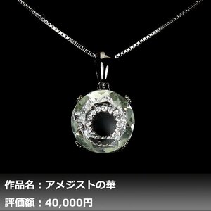 【1円新品】イケゾエガレ｜4.00ct 天然グリーンアメジスト（プラシオライト） ダイヤモンド K14WGネックレス｜作家モノ｜本物保証｜NGL鑑別