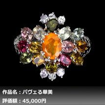 【1円新品】イケゾエガレ｜5.00ct 天然オパール&タンザナイト&トルマリン K14WG仕上リング 17号｜作家モノ｜本物保証｜NGL鑑別対応_画像1