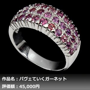 【1円新品】イケゾエガレ｜3.00ct 天然ガーネット K14WG仕上リング 18.5号｜作家モノ｜本物保証｜NGL鑑別対応