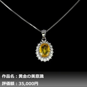 【1円新品】イケゾエガレ｜1.50ct 天然イエローサファイア ダイヤモンド K14WGネックレス｜作家モノ｜本物保証｜NGL鑑別対応