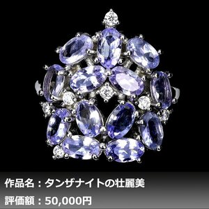 【1円新品】イケゾエガレ｜2.50ct 天然タンザナイト ダイヤモンド K14WG仕上リング 14号｜作家モノ｜本物保証｜NGL鑑別対応