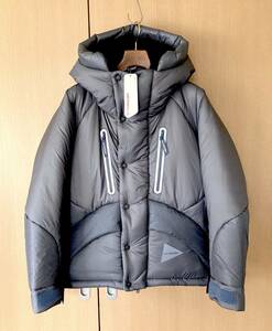 8.8万★撥水・軽量・防寒 and wander / PRIMALOFT rip jacket / グレー L / XL サイズ / アンドワンダー プリマロフト ダウン ジャケット