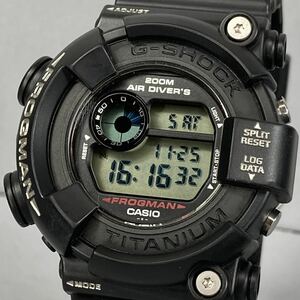 極美品G-SHOCK DW-8200Z-1T FROGMAN フロッグマン MEN IN BLACK メンインブラック MIB スクリューバック チタン ブラック シルバー 潜水蛙