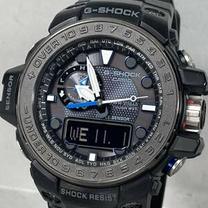 極美品 箱説タグ付G-SHOCK GWN-1000C-1AJF GULFMASTER タフソーラー 電波受信 電波ソーラー マルチバンド6 方位.気圧.温度計 ブラック 