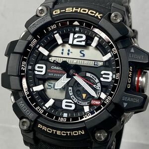 美品 G-SHOCK GG-1000-1AJF MUDMASTER マッドマスター アナログ/デジタル アナデジ コンパス/温度計搭載 ツインセンサー ブラック 