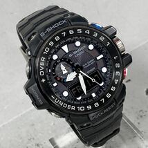 極美品 G-SHOCK GWN-1000B-1AJF GULFMASTERガルフマスター タフソーラー 電波受信 電波ソーラー マルチバンド6 アナデジ 反転液晶 ブラック_画像2