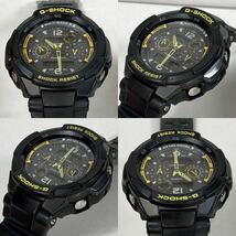 美品G-SHOCK GW-3500B-1AJF スカイコックピット タフソーラー 電波受信 電波ソーラー マルチバンド6アナデジ ブラック イエロー 反転液晶_画像4