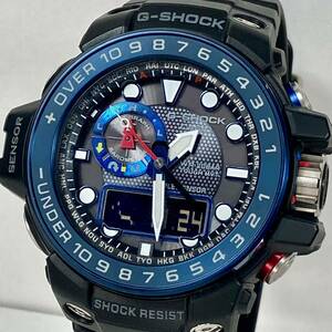 未使用同様極美品 箱説タグ付G-SHOCK GWN-1000B-1BJF GULFMASTER タフソーラー 電波受信 電波ソーラー マルチバンド6 トリプルセンサー