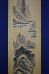 Art hand Auction [عمل أصيل]/Shunkei/Landscape/Hotei-ya التمرير المعلق HF-742, تلوين, اللوحة اليابانية, منظر جمالي, فوجيتسو