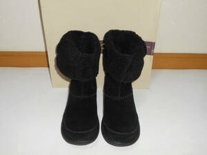 Clarks Clarks suede leather boots avington grace reverse side boa black size EU36,CN 23 (2B is 