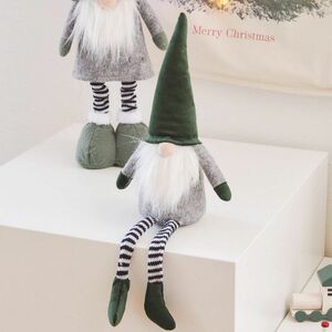 WEB限定　3COINS スリーコインズ　クリスマス　小人　グリーン　人形　置き物　クリスマスツリー　オブジェ　オーナメント　韓国