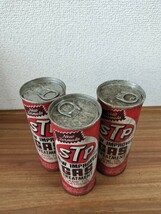 [未開封]STP ガストリートメント缶3本　ヴィンテージ　アメリカ　ガレージ　ディスプレイ_画像2