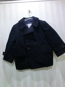 * The * Scotch house /THE SCOTCH HOUSE 130cm* pea coat ( navy color )/ outer / jacket / lining attaching s696