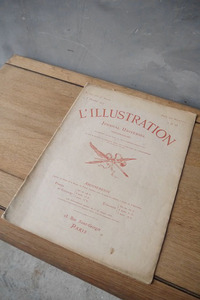 アンティーク　フランス L`ILLUSTRATION 1917　C　雑誌　本　店舗什器