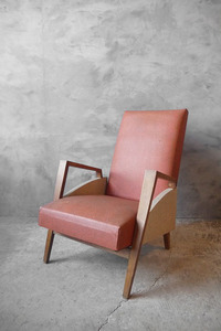 アンティーク　フランス　ファブリック×ウッド チェアー　椅子　ソファ　店舗什器