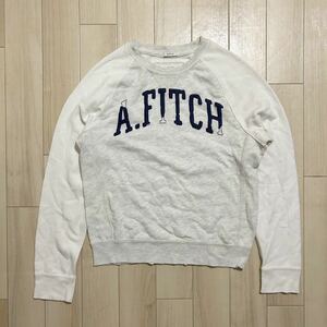 美品/Abercrombie&fitch/アバクロンビー&フィッチ/アバクロ/スウェット/ダメージ加工/カットソー/カレッジ/S/ダメージ加工