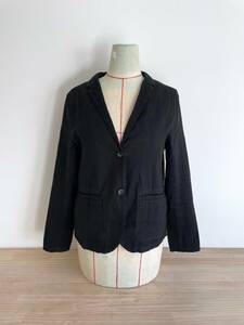 evameva/evam eva/ tops / жакет / tailored jacket / черный /1/S-M/ хлопок ×linen/ сделано в Японии / сделано в Японии / хорошая вещь прекрасный товар 