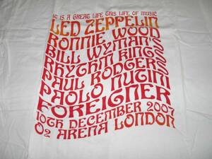 レッド・ツェッペリン Led Zeppelin Tシャツ Sサイズ 白 2007 Ahmet Ertegun Tribute Concert White