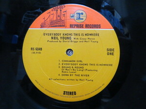 Neil Young ／Everybody Knows This Is Nowhere リプライズ2色レーベルUSオリジナル大名盤！レア！ニールヤング2nd（いちご白書）